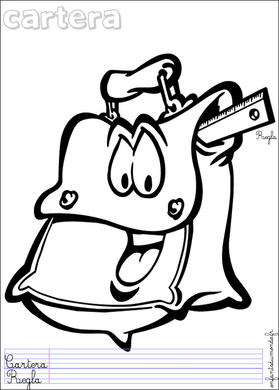 coloriage cartable 1